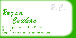 rozsa csukas business card