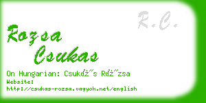 rozsa csukas business card